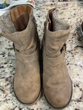 Jellypop Kids Tan Faux Suede Ankle Boots